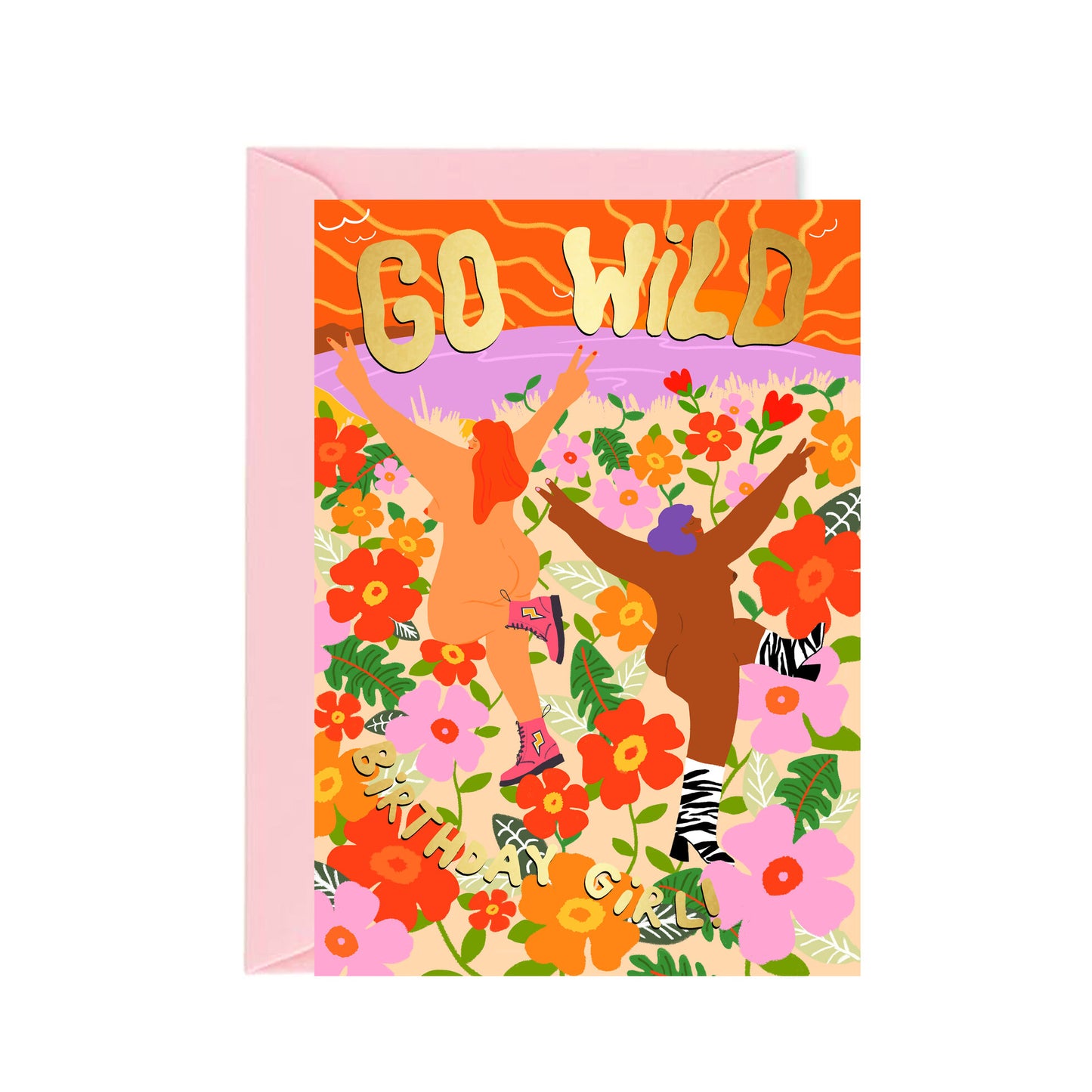 Go Wild Birthday Girl Greetings Card