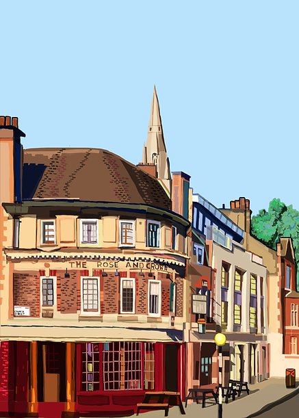 The Rose and Crown Print – A well-loved pub near Clissold park, known for cask ales, a glorious fire, roast dinners and its community feel.
