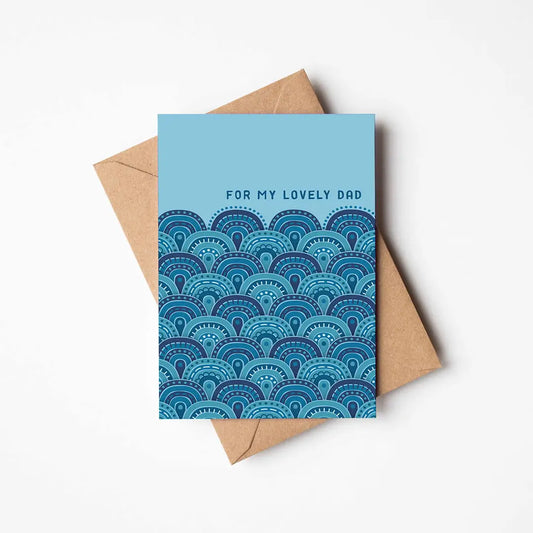 Blue Sea Waves Dad Card