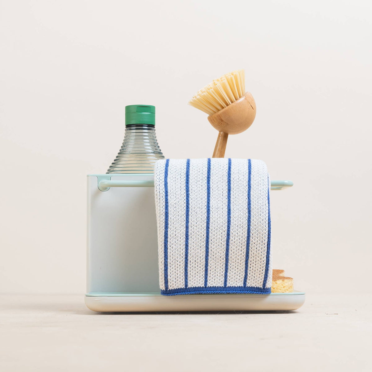 Reusable & Eco-Friendly Cotton Dishcloths: Striped Orange