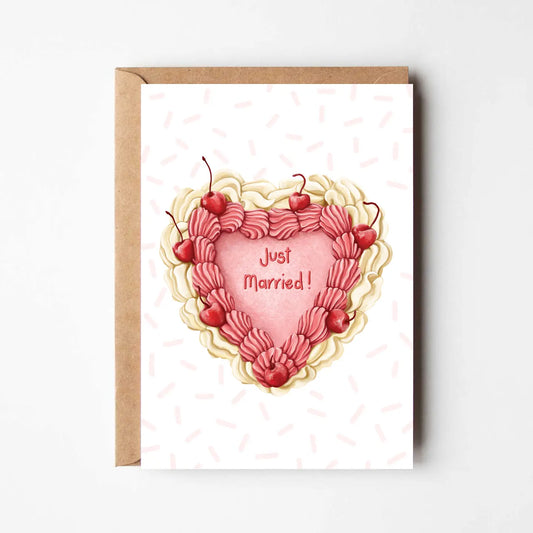 Just Married Cake Card