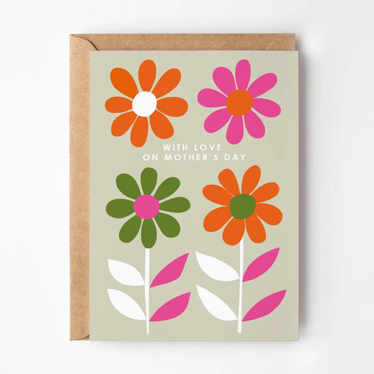 With Love Four Daisies Card