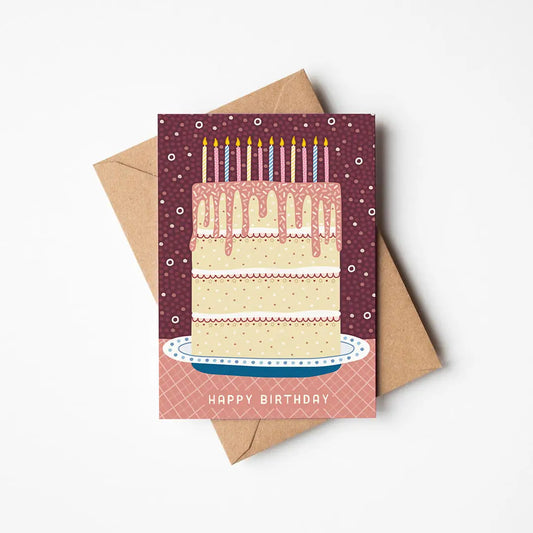 Birthday Cake Illustration Card