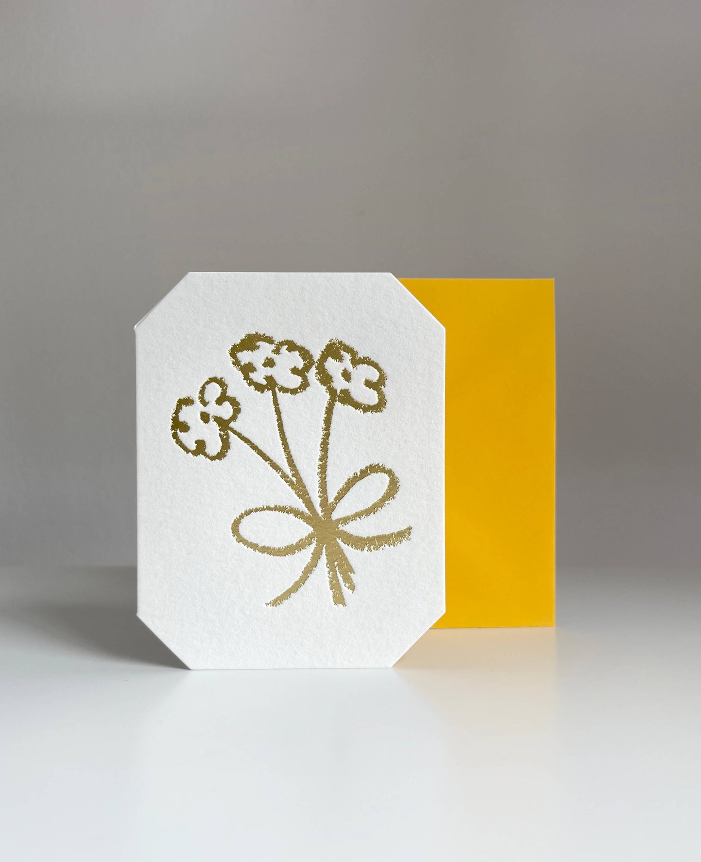 Flower Bouquet Gold Foil Card