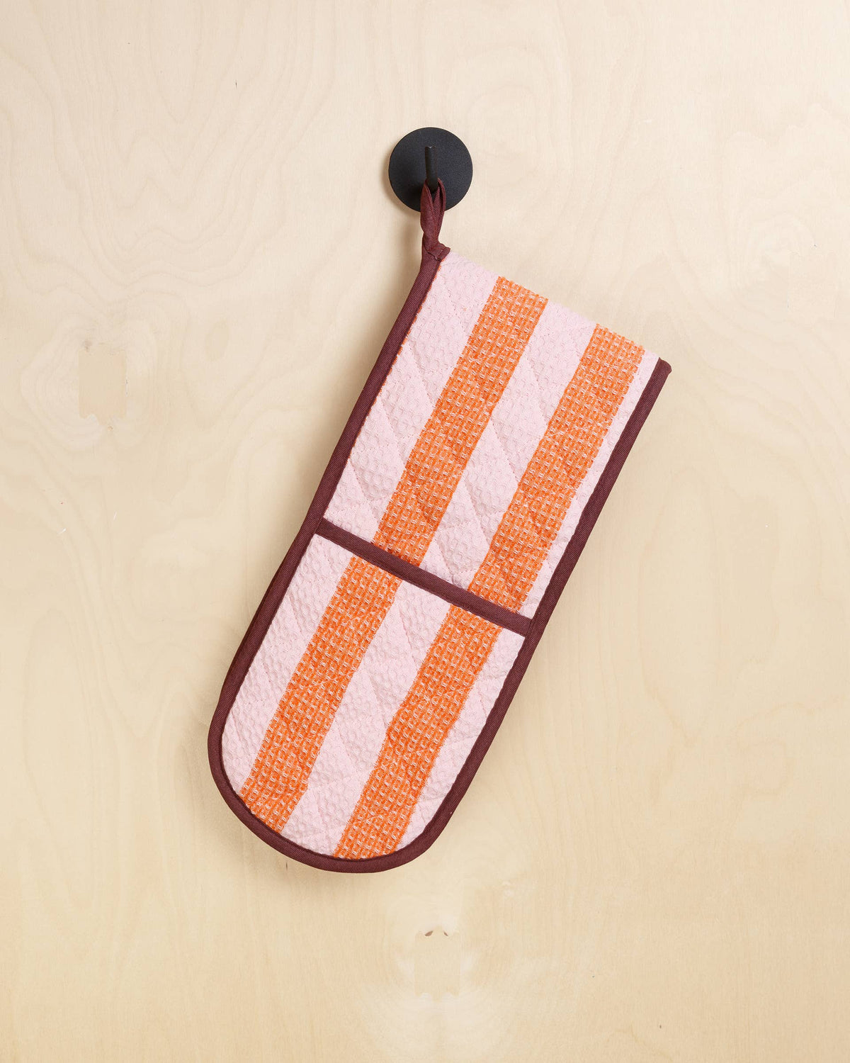 Oven Glove: Striped Pink & Orange