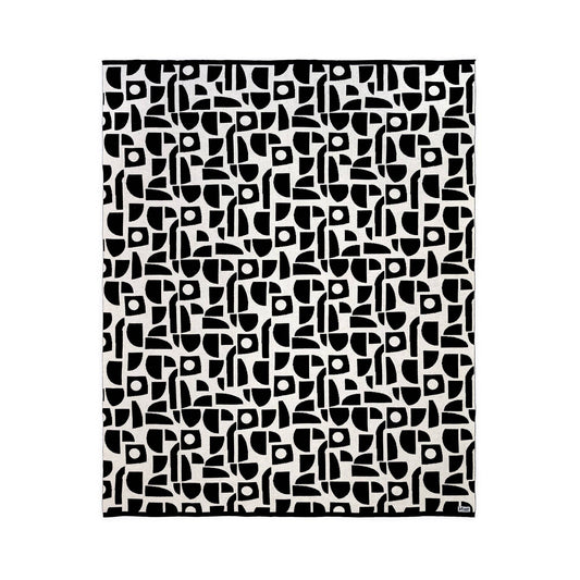 Cotton Knit Throw Blanket: Bruten Mini Mono