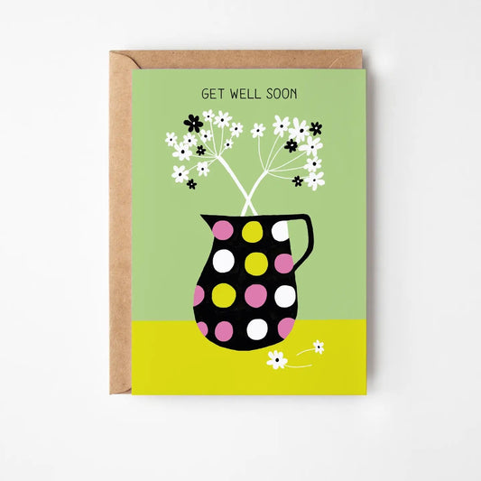 Get Well Soon Daisy Jug Card