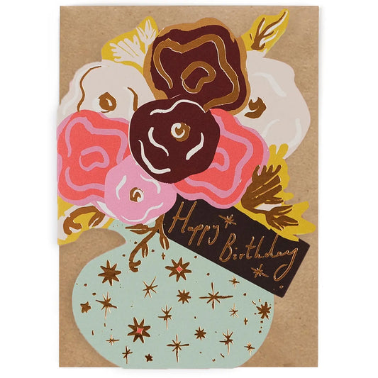 Happy Birthday Vase Card
