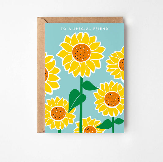 Sunflower Special Friend Greeting Card