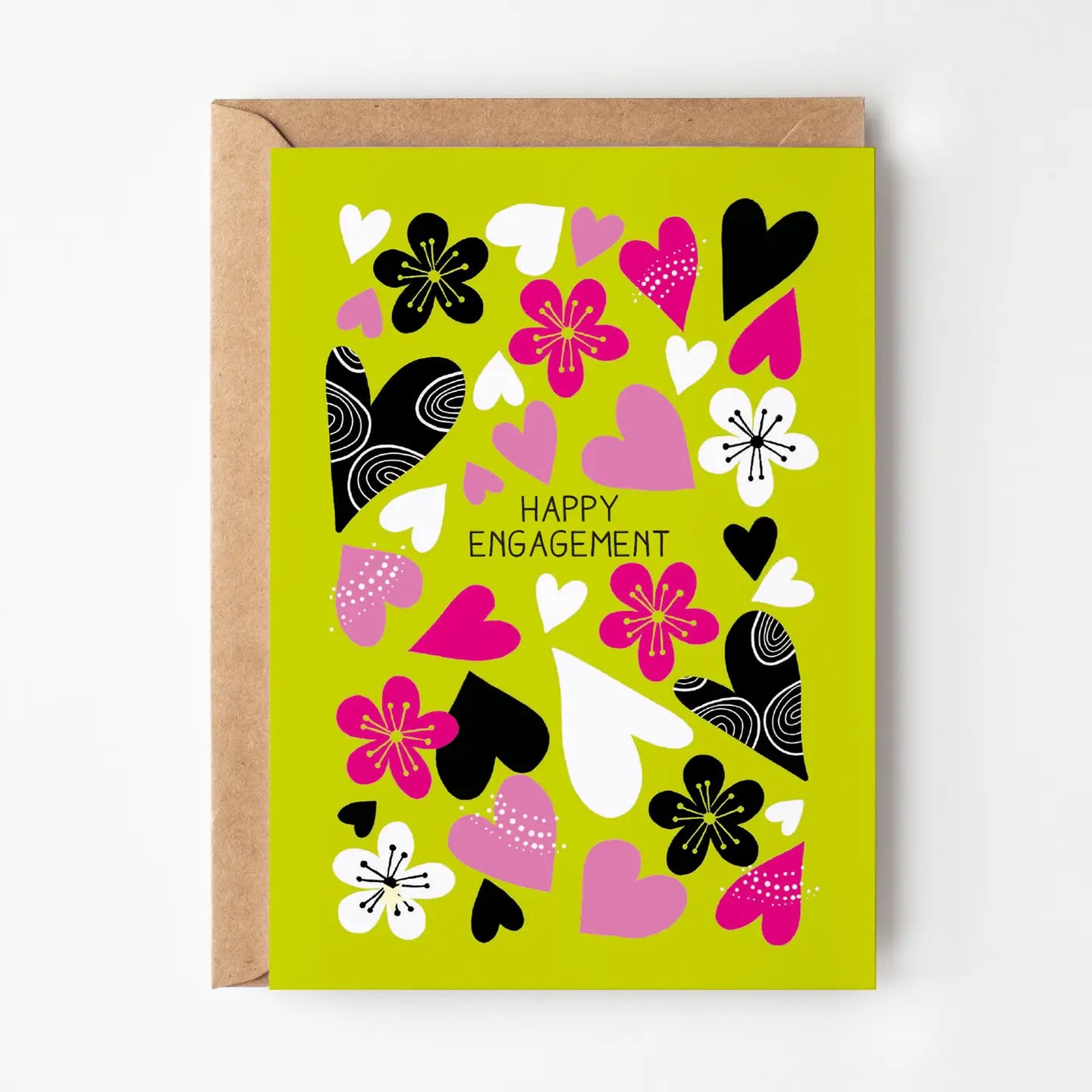 Happy Engagement Hearts Card