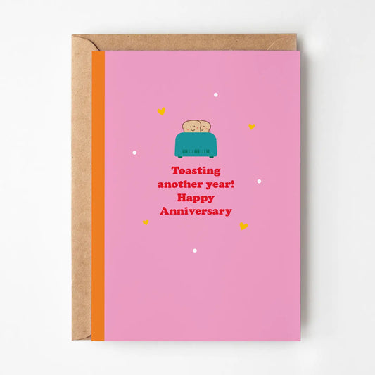 Toasting Another Year Anniversary Card