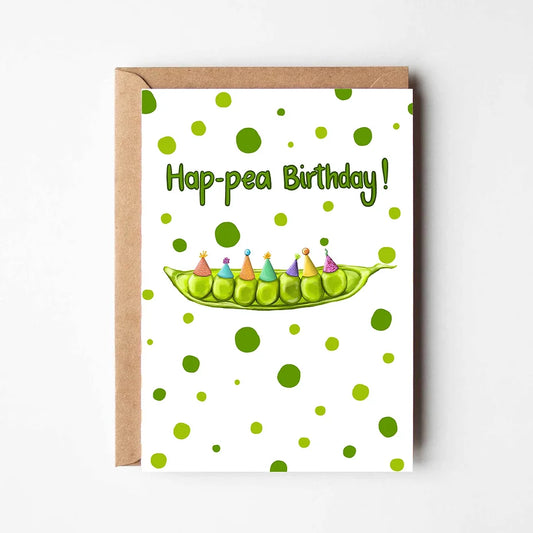 Hap-pea Birthday Card
