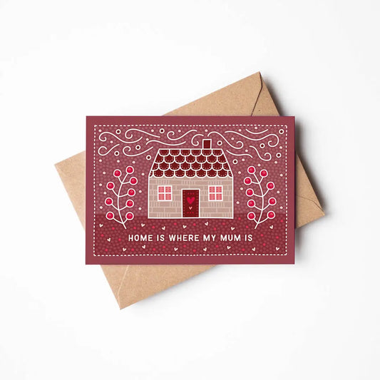 Home Is Where My Mum Is Card