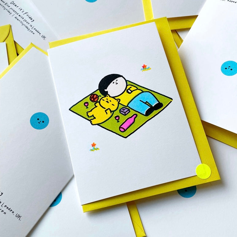 Riso Printed Greetings Card