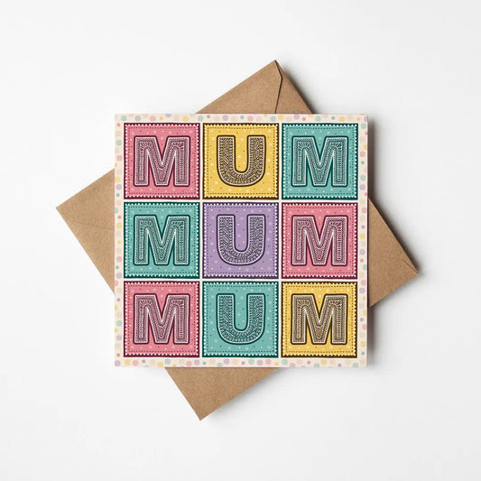 Colourful Typographic Mother’s Day Card