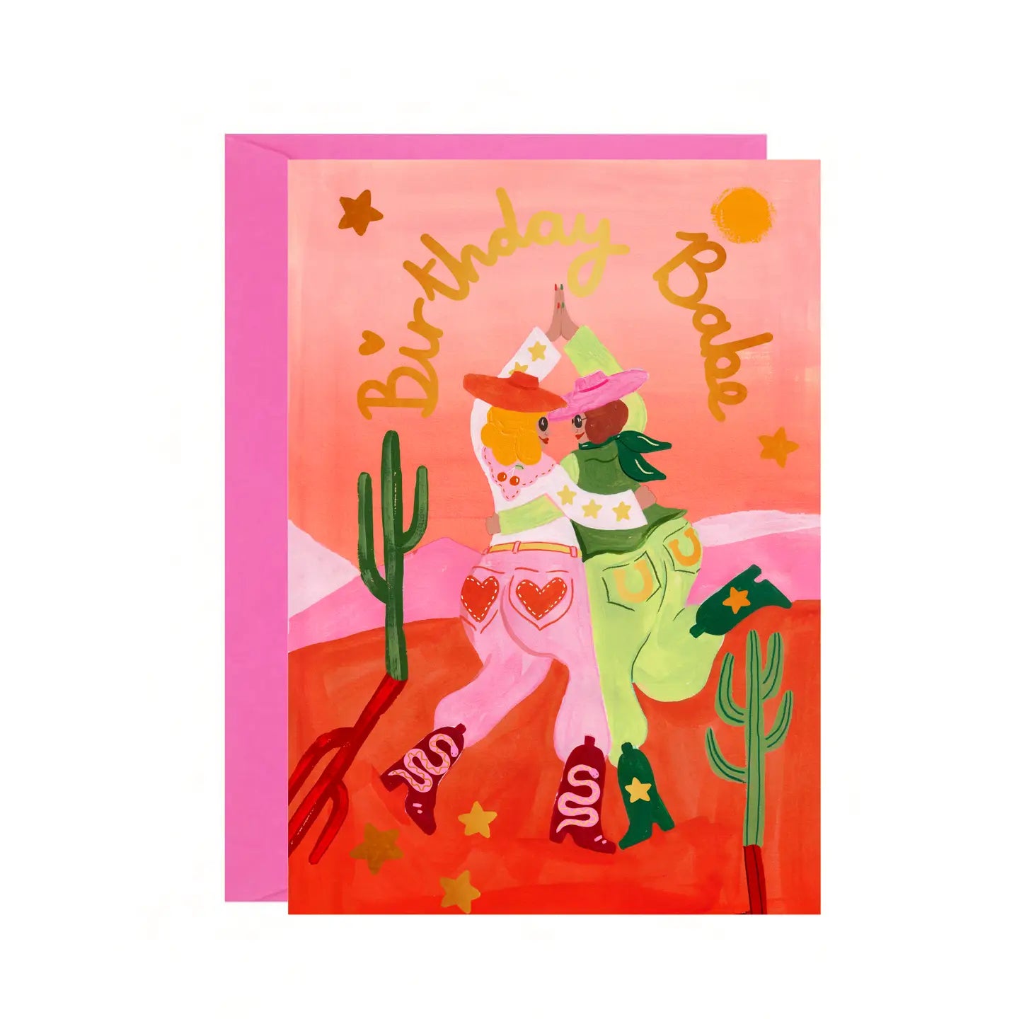 Birthday Babe Cowgirls Card