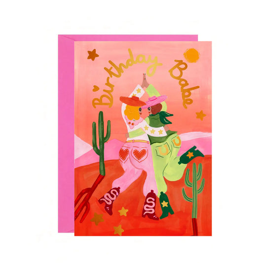 Birthday Babe Cowgirls Card