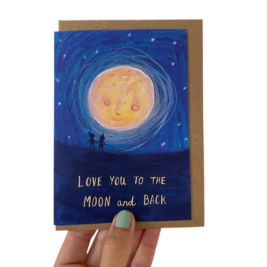Love You To The Moon Card