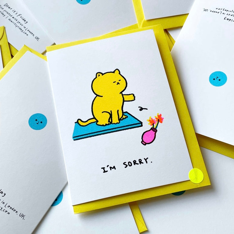 Riso Printed Greetings Card