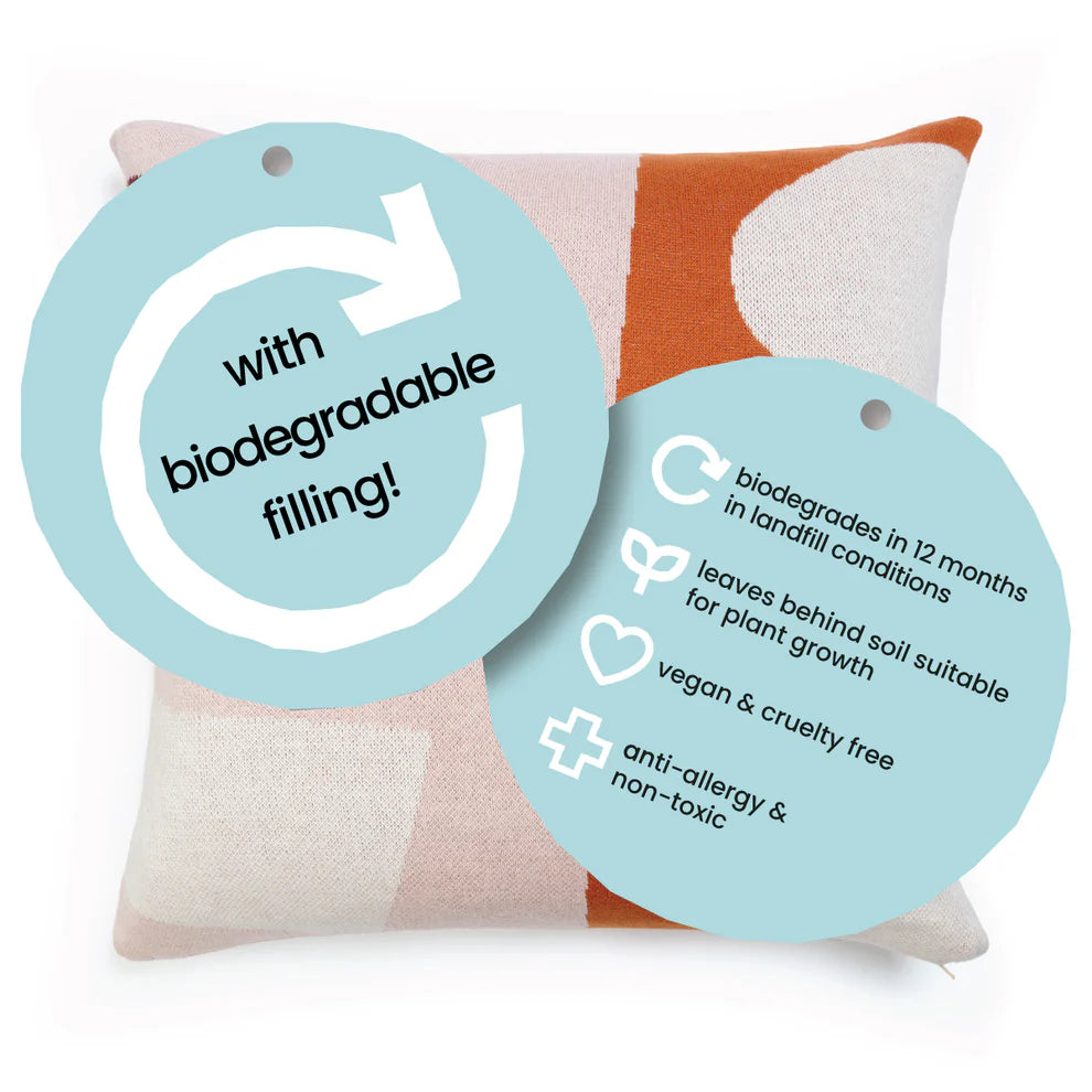 The cushion comes with a biodegradable inner pad included- Sophie Home