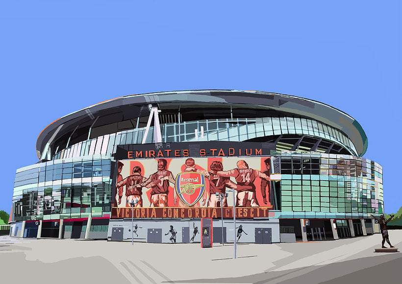 Emirates Stadium London Print 3 A4 Gift