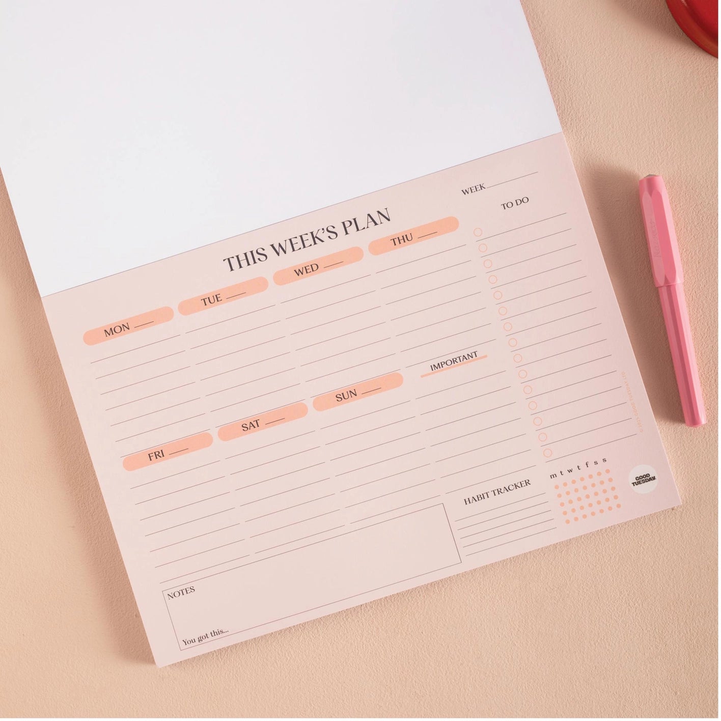 A4 Weekly Planner Pad