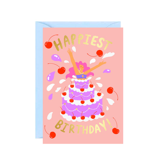 Happiest Birthday Cake Card