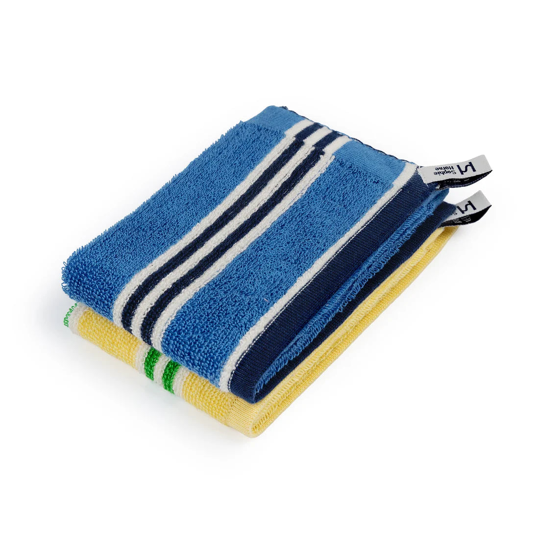 Striped Terry Towelling Face Cloth 2 pack