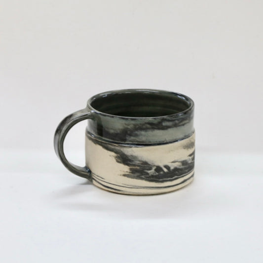 Marbled Short Stepped Mug