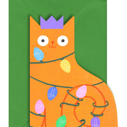 Die Cut Christmas Cat Card