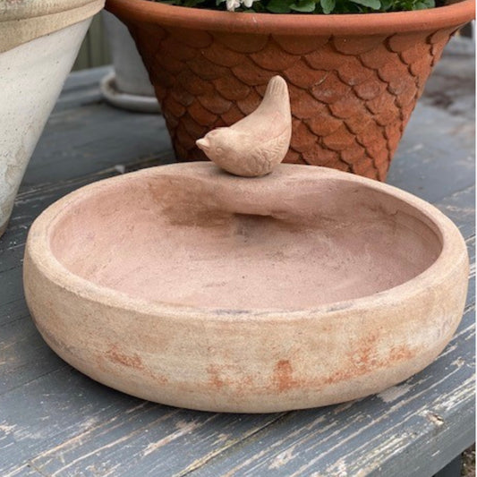 Terracotta Birdbath