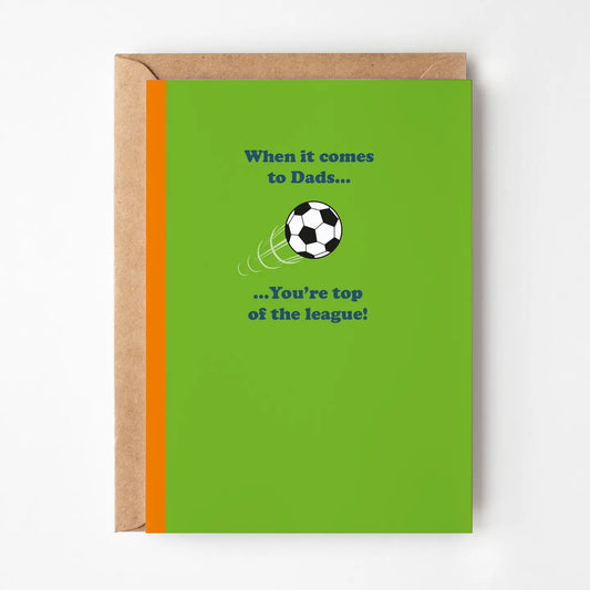 Top of the League Dad Card