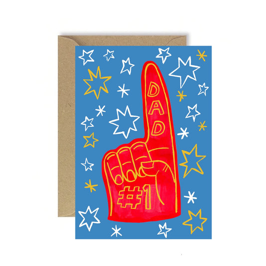 Foam Finger Dad Card