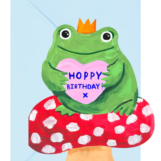 Die Cut Birthday Frog Greetings Card
