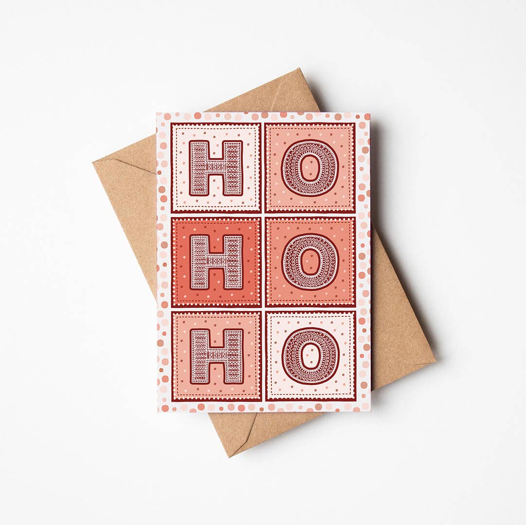 Red 'Ho Ho Ho' Christmas Card