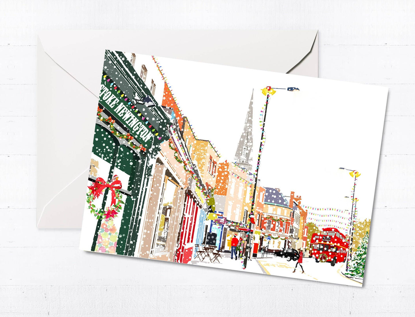 Stoke Newington Church Street Christmas Card (Pack of 6)