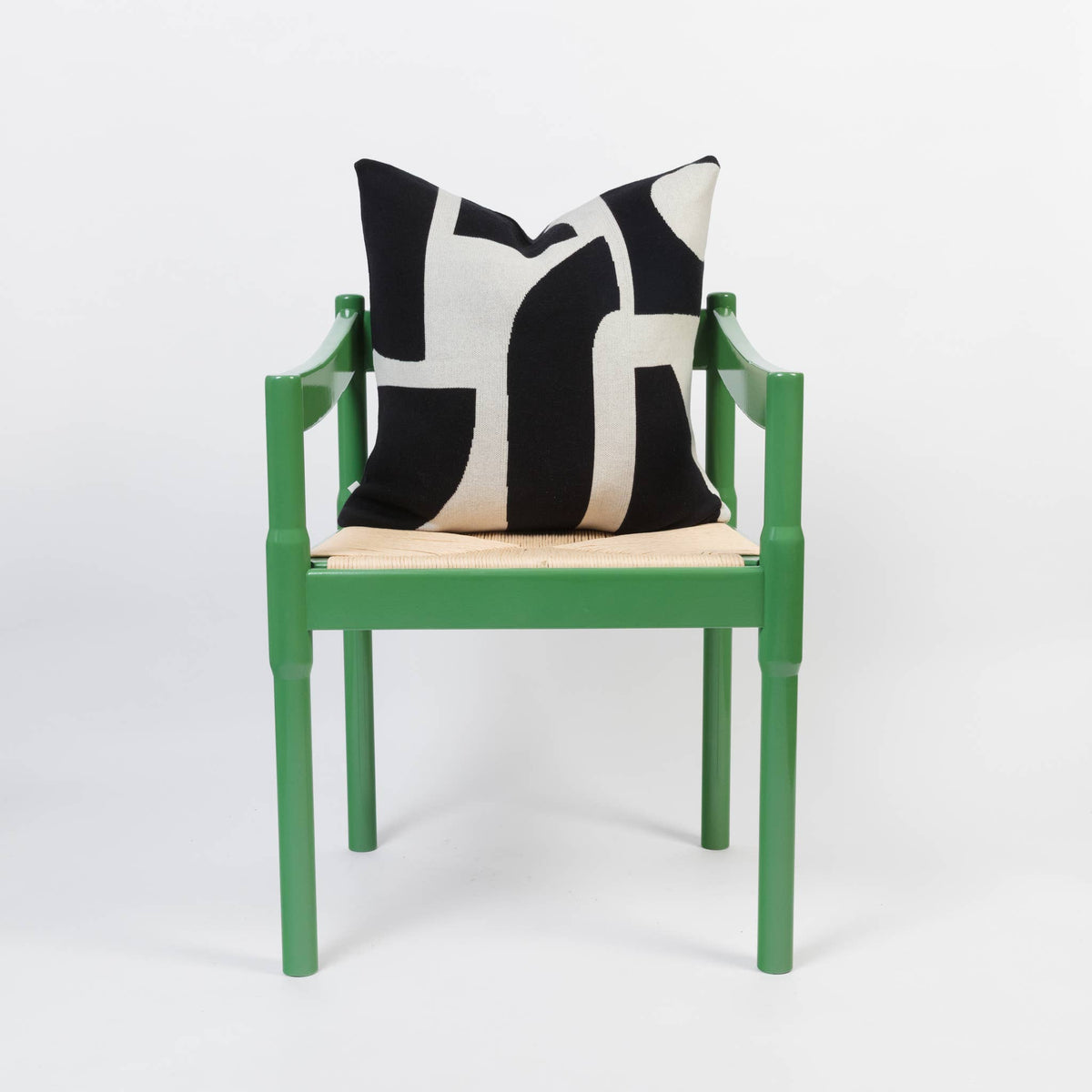 Cotton Knit Throw Pillow Cushion Cover - Bruten Mono