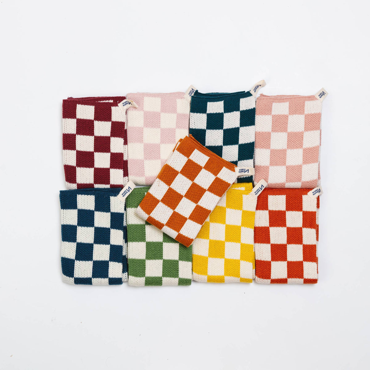 Reusable & Eco-Friendly Cotton Dishcloths: Check Mustard