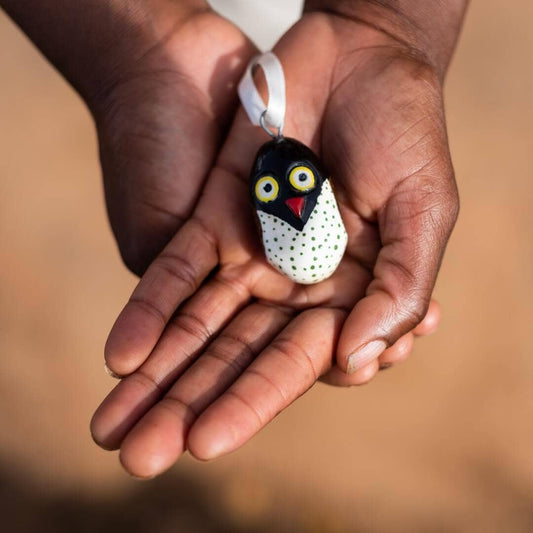 Wooden ornament | White owl