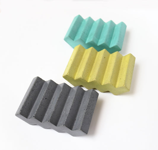 Concrete Zig Zag Soap Dish