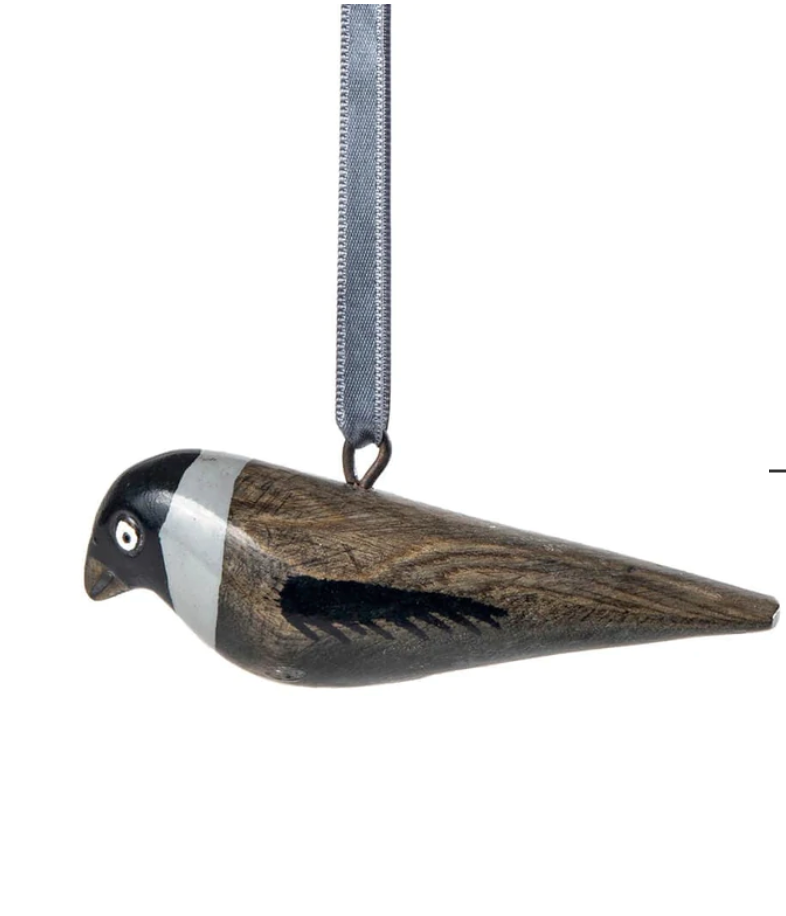 Hand Carved Wood Bird Ornaments