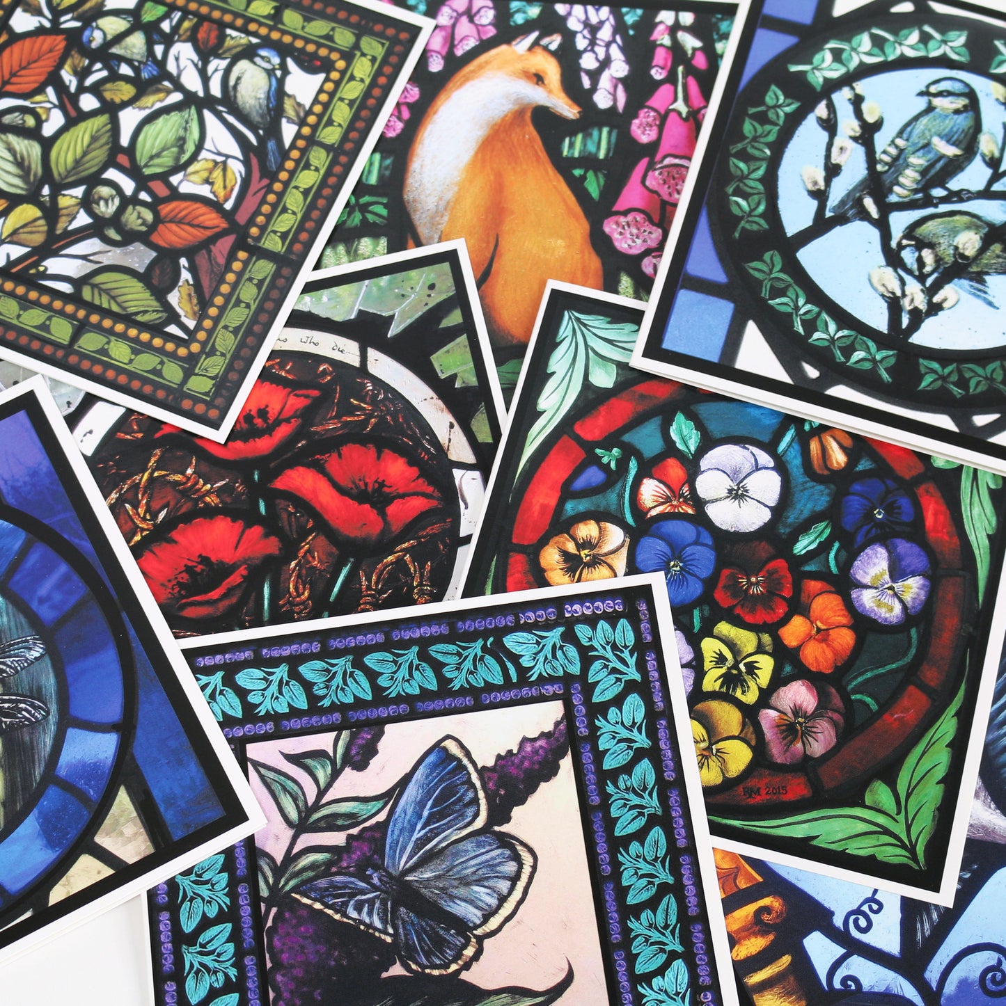 Stained Glass Greetings Cards