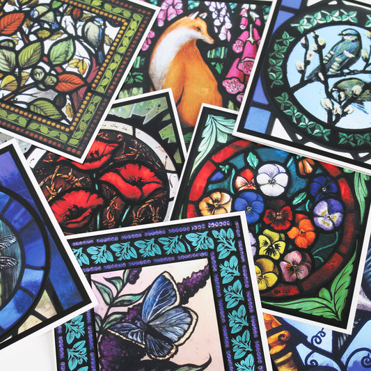Stained Glass Greetings Cards