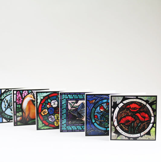 Stained Glass Greetings Cards
